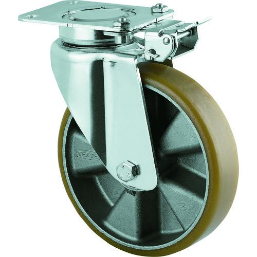 テンテキャスター 重荷重用高性能旋回キャスター“DELTA”(ウレタン車輪) φ200 自在式(方向ロック付) 3641ITP200P63 CONVEX | 