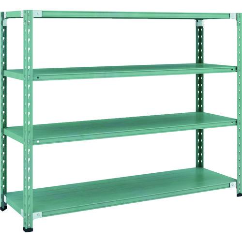 (直送品)TRUSCO CB型セミボルトレス軽量棚 1500X450XH1200 4段 グリーン CB-4544-GN | TRUSCO中山