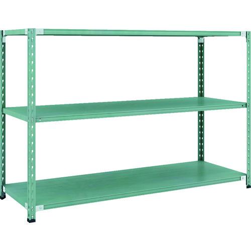 (直送品)TRUSCO CB型セミボルトレス軽量棚 1800X600XH1200 3段 グリーン CB-4663-GN | TRUSCO中山