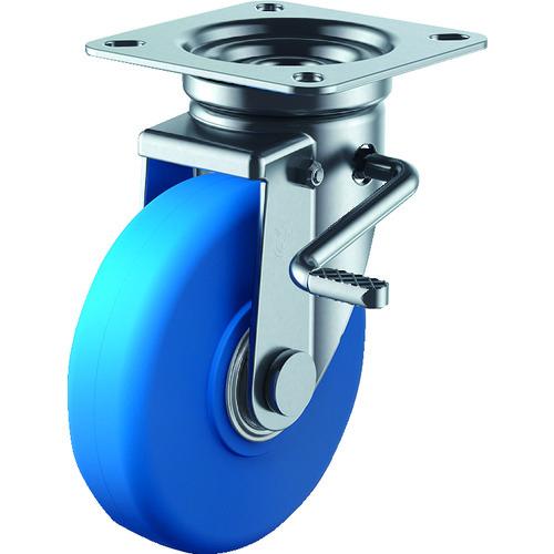 ユーエイ プレート式 自在 キャスター モノマーキャストナイロン 車輪径130mm ストッパー付き Jタイプ JB(R)型 取付寸法82×82(75×75) MCBJB-130(R) | 