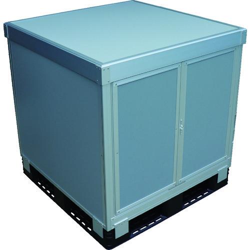 (送料別途)(直送品)TRUSCO パレットボックス スタックカーゴ1面観音扉・3面パネルタイプ 1100×1100×H500 SCP3T1-1150 | TRUSCO中山