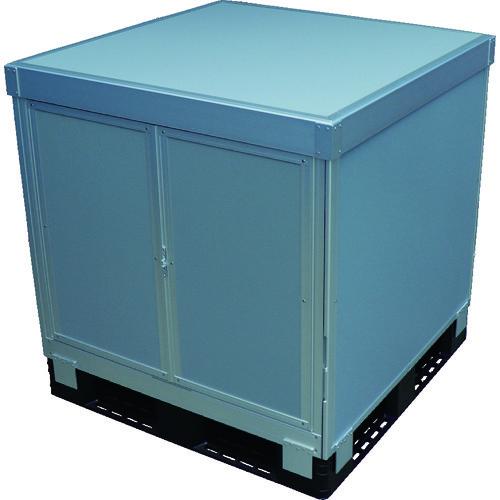 (送料別途)(直送品)TRUSCO パレットボックス スタックカーゴ2面観音扉・2面パネルタイプ 1100×1100×H500 SCP2T2-1150 | TRUSCO中山