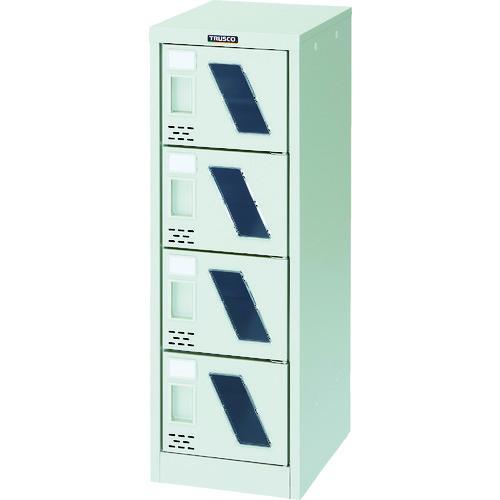 (送料別途)(直送品)TRUSCO シューズケース 4人用 296X380XH880 窓付き SC-04M