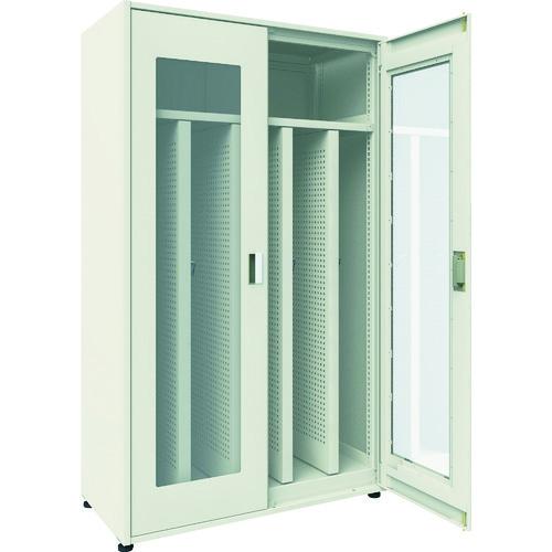 (個別送料2000円)(直送品)TRUSCO M3型ユニット中量棚 両開きアクリル扉・背・側パネル付 H2100XW1200 パンチングパネル4枚付 単体 M3-U7464P4-SGA | TRUSCO中山