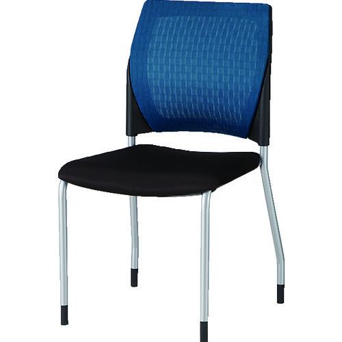 (送料別途)(直送品)ナイキ 会議用チェアー(4本脚) 色:背ブルー座ブラック E334-BL | 