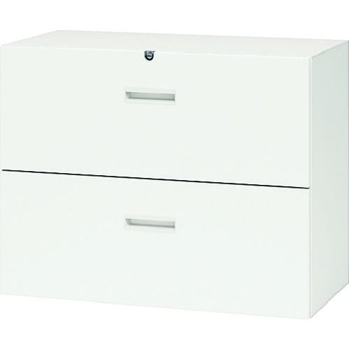 (送料別途)(直送品)ナイキ ファイル引出し 2段 下置き用 899×400×700 ホワイト  CWS-0907S-2-WW
