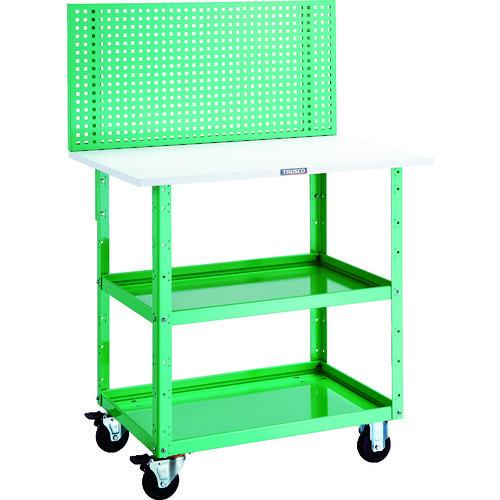 (送料別途)(直送品)TRUSCO ツールワゴン イーグルワゴン 上部パンチングパネル 天板仕様 600×400×1352 ヤンググリーン EGW-P972T-YG