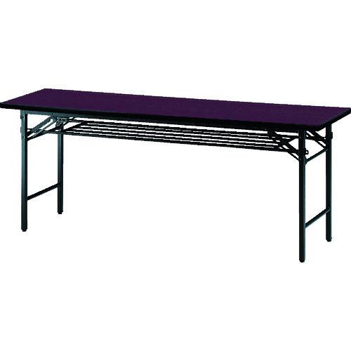 (送料別途)(直送品)TRUSCO 会議用テーブル棚付折り畳み式1500×600×700 ローズ TS-1560:RO | TRUSCO中山