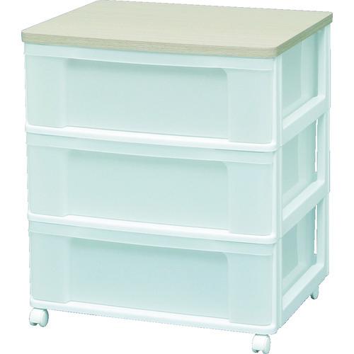 (直送品)IRIS 226127 ウッドトップチェスト ホワイト/フレンチオーク W653P-WF | 