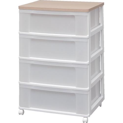 (直送品)IRIS 226130 ウッドトップチェスト ホワイト/フレンチオーク W654P-WF | 