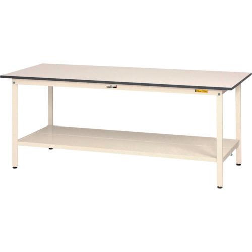 (送料別途)(直送品)ヤマテック ワークテーブル150シリーズ 固定式 全面棚板付 W1500×D900×H740 SUP-1590TT-WW | 