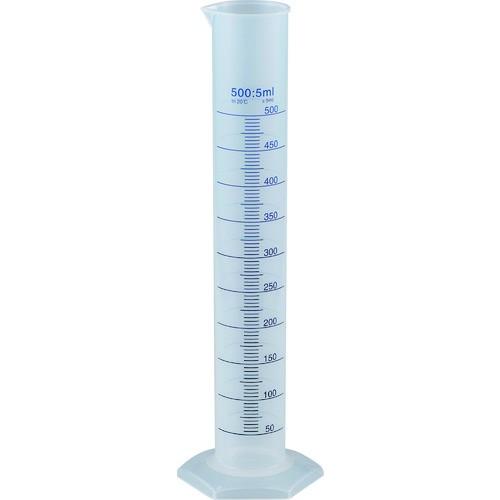 TRUSCO メスシリンダー 500ml 青目盛付 PP製 MS500 | 