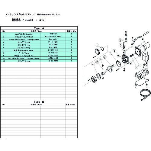 ULVAC G-5用メンテナンスキット G-5 MAINTENANCEKIT | 