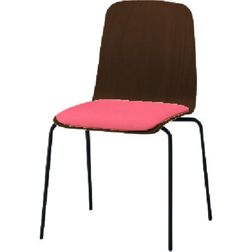 (送料別途)(直送品)イトーキ ノットワーク背座一体チェア座パッド付 背座ラスティックビーチD・脚サテンブラック・布地コーラルピンク KLL-120C-TNM6 | 