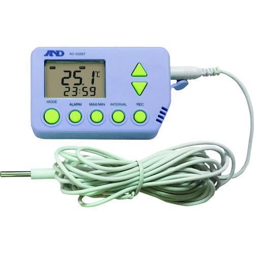 (送料別途)(直送品)A&D 温度データロガー(外部温度センサー付き) AD5326TT 一般(ISO)校正付(検査成績書+トレサビリティ体系図) AD5326TT-00A00 | 