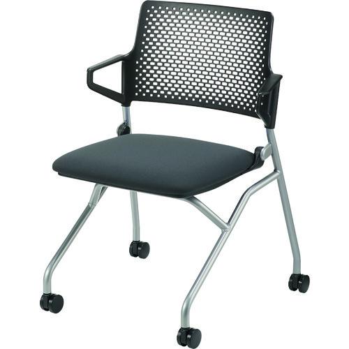 (送料別途)(直送品)ウチダ ミーティングチェアFM-345 BS ダークグレイ 6-113-1101
