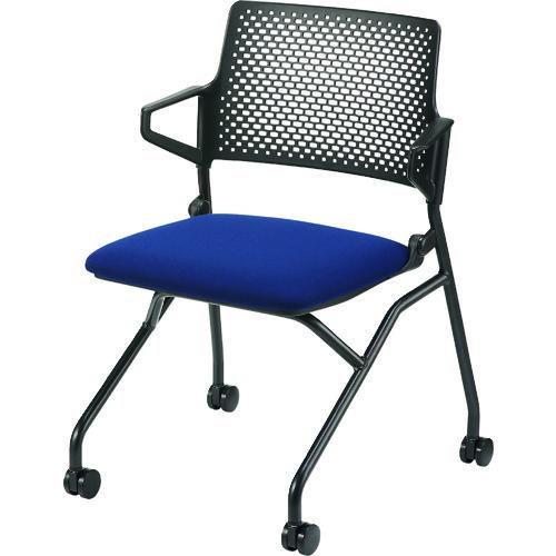 (送料別途)(直送品)ウチダ ミーティングチェアFM-345 BB ダークブルー 6-113-1155
