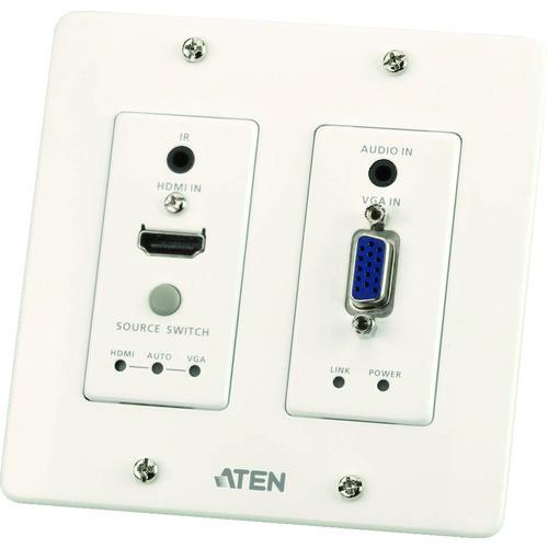 (送料別途)(直送品)ATEN ビデオ延長器/HDMI&VGA/壁埋込式USウォールプレート/4K対応(HDMI) VE2812UST