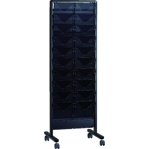 (送料別途)(直送品)TRUSCO パンフレットスタンド A4サイズ対応 垂直2列10段 ブラック TAP210S-BK | 