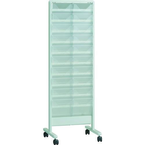 (送料別途)(直送品)TRUSCO パンフレットスタンド A4サイズ対応 垂直2列10段 ホワイト TAP210S-W | 