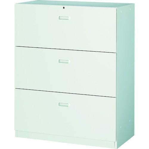 (送料別途)(直送品)TRUSCO ユニット型壁面書庫 ラテラル3段 H1110 アジャスター付 W色 UFAW-11