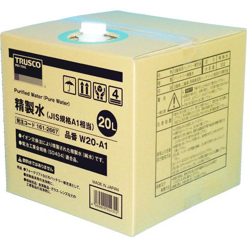(送料別途)(直送品)TRUSCO 精製水 20L JIS規格A1相当 W20-A1 | TRUSCO中山