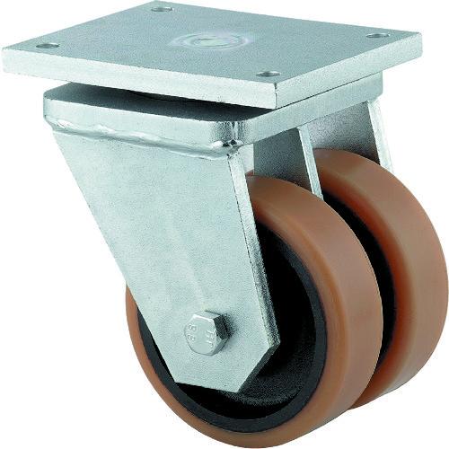 (送料別途)(直送品)テンテキャスター 超重荷重用双輪キャスター“OMIKRON TWIN”(ポリウレタン車輪) φ300 自在式 9950FTP300P68 | 