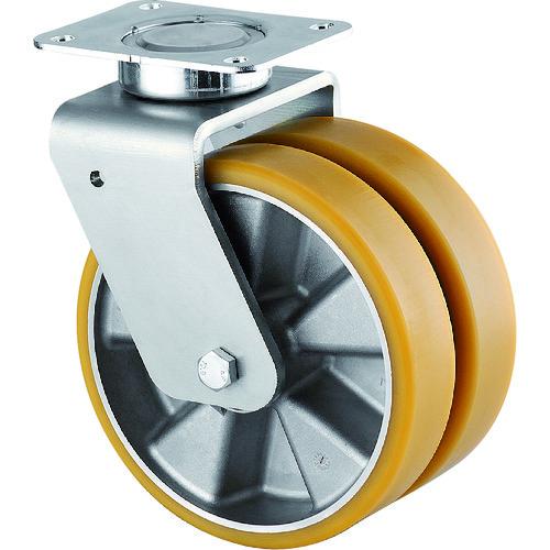 (送料別途)(直送品)テンテキャスター 重荷重用高性能双輪キャスター“DELTA TWIN”(ポリウレタン車輪・メンテナンスフリー) φ125 自在式 9940ITP125P63 CONVEX | 