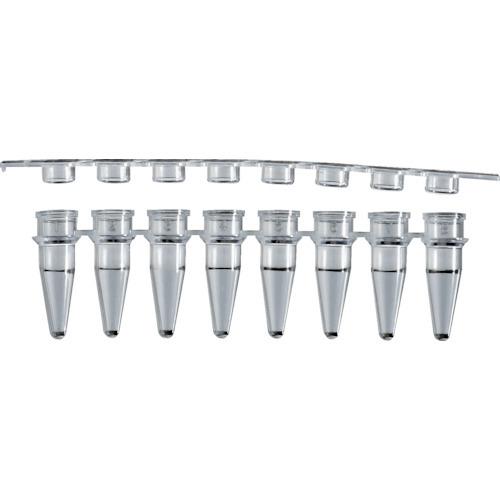 TRUSCO PCRチューブ 0.2ml 8連 フラット PCRT-02F8R-125S | 
