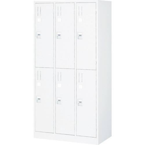 (送料別途)(直送品)TRUSCO TZ型防錆強化6人用ロッカー ホワイト TZWKL-6 | 