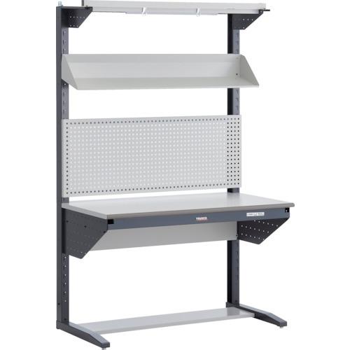 (送料別途)(直送品)TRUSCO ULRT型ライン作業台 片面W900 パネル1枚・傾斜棚1枚・照明器具1セット・レールハンガー1本付 ULRT-900FA | 
