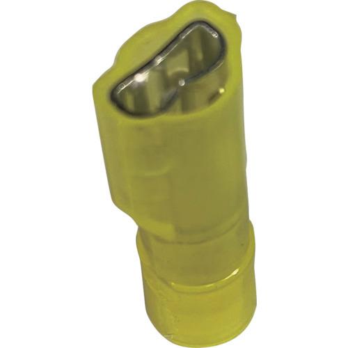 ストロングホールド ナイロン完全絶縁被覆付圧着端子 メス型 電線サイズ:AWG12〜10/3.5〜5.5sq 250タブ用 25個入り EDNF10-250FI-Q | 