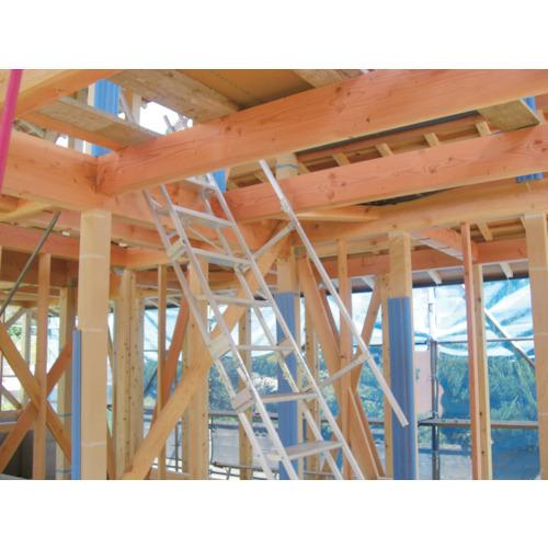 (送料別途)(直送品)ハセガワ 健作くん K-14専用手摺(17618) K-14-T 代引き不可☆ハセガワ アルミ仮設階段はしご 建作くん K