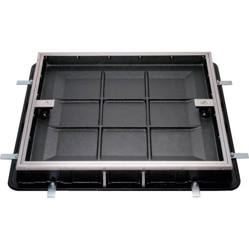 (送料別途)(直送品)カネソウ カラー舗装用鉄蓋(化粧用鉄蓋) 簡易密閉形 ステンレス目地 タイル用 充填深さ40mm MKSS-6-3545-HANDORUNASHI | 