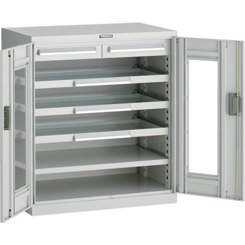 (送料別途)(直送品)TRUSCO DX型スライド工具キャビネット 881X551XH1000 スライド3段 アクリル扉 ホワイト色 DX-32AG-W | 