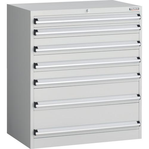 (送料別途)(直送品)TRUSCO VE9S型中量キャビネット 880X550XH1000 引出し7段 ホワイト色 VE9S-1001-W | 