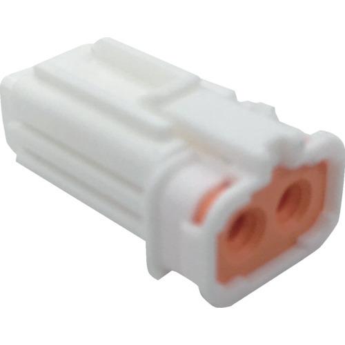 TRUSCO 防水コネクタ ソケットハウジング 2芯 中継・基板用(10個入) 被覆外径φ2.7~3.2 白 P-CE01A6-02N0-03 | 
