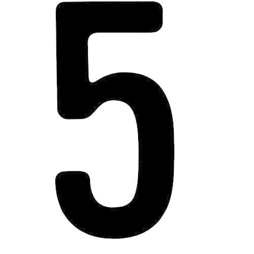 TRUSCO カッティング文字50mm 黒 5 CS50BK-5 | 