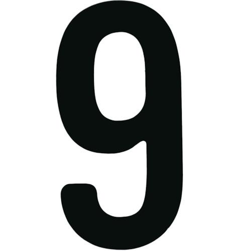 TRUSCO カッティング文字50mm 黒 9 CS50BK-9 | 