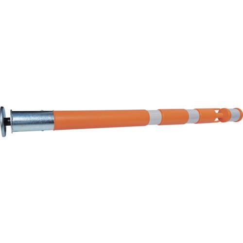 TRUSCO 敷き鉄板専用強力マグネット式ポール 80Φ×H800オレンジ/白 MGP-ORW | 