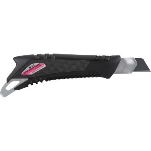 KDS カッターナイフ ドラゴングリップツメ ネジ 鋭黒刃付 全長180mm L-37N BK | 