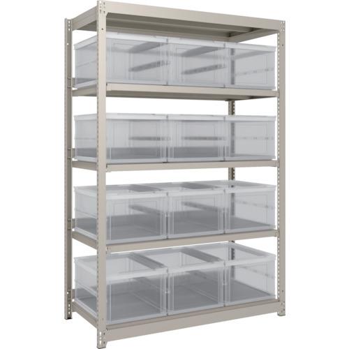 (送料別途)(直送品)TRUSCO スチールラック M1.5型 オリコン保管タイプ H1800XW1160XD595 TSK-О40B透明X12個付 M1.5-6465-40LX12 | 