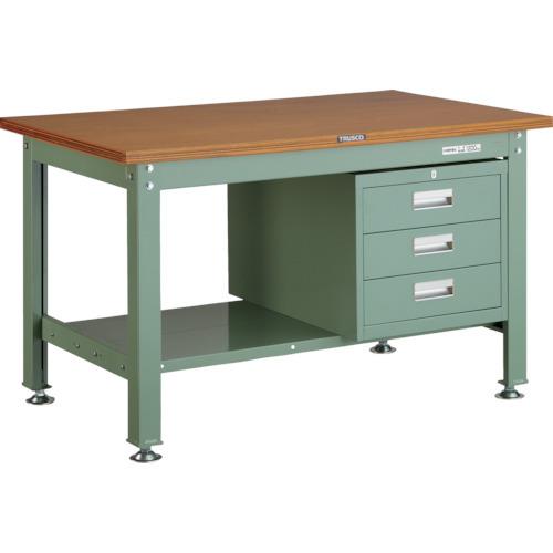 (直送品)TRUSCO HW型作業台 1200X750XH740 3段引出付 緑 HW-1200D3:GN | TRUSCO中山