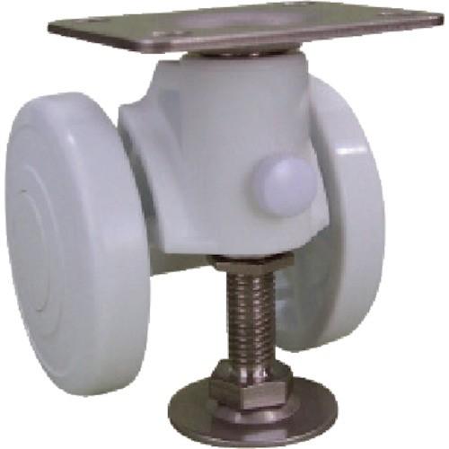 パーツ キャスパッド プレート式双輪キャスターナイロン車 荷重117.6 白 CAPS75W | 