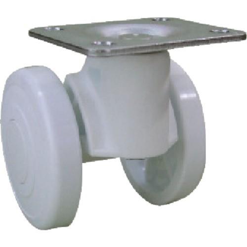 パーツ キャスパッド プレート式双輪キャスターナイロン車 荷重117.6 白 CNPF75W | 