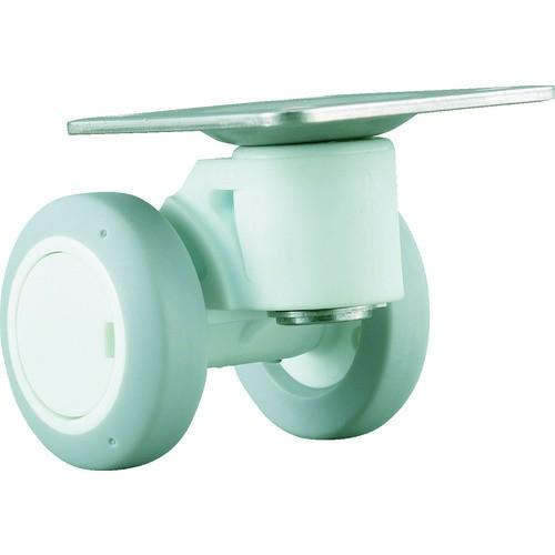 パーツ キャスパッド プレート式双輪キャスターエラストマー車 荷重58.8 白 CNPS50UW | 