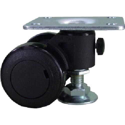 パーツ キャスパッド プレート式双輪キャスターナイロン車 荷重58.8 黒 CAPF50B | 