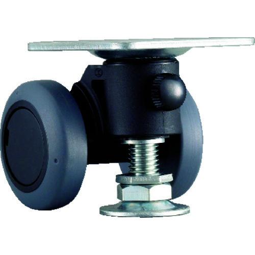 パーツ キャスパッド プレート式双輪キャスターエラストマー車 荷重58.8 黒 CAPF50UB | 