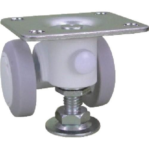 パーツ キャスパッド プレート式双輪キャスターエラストマー車 荷重58.8 白 CAPF50UW | 