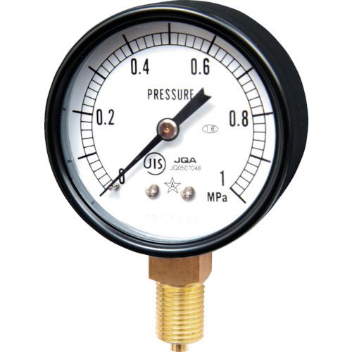 右下 一般圧力計(A枠立型・φ60) 圧力レンジ0〜0.16MPa G211-111-M-0.16MP | 